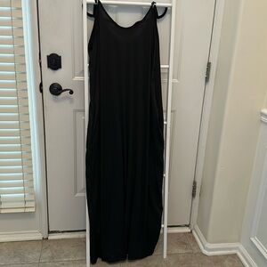 Black summer maxi dress. Soft lightweight comfortable